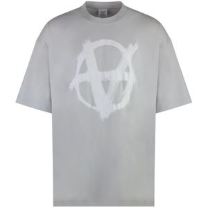 Vetements, Heren, Tops, Grijs, Maat: S Katoen,