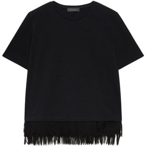 Elena Mirò, Dames, Tops, Zwart, Maat: M