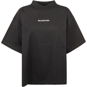 Balenciaga, Dames, Tops, Zwart, Maat: S Jersey,