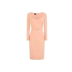 Pinko Poederroze Midi Jurk , Pink , Dames , Maat: M