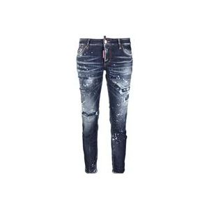 Dsquared2 Hoge kwaliteit rechte jeans voor vrouwen , Blue , Dames , Maat: XS