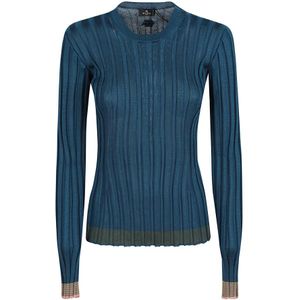 Etro, Dames, Truien, Blauw, Maat: S Viscose,