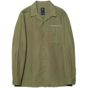 Maharishi, Heren, Overhemden, Groen, Maat: M Katoen,