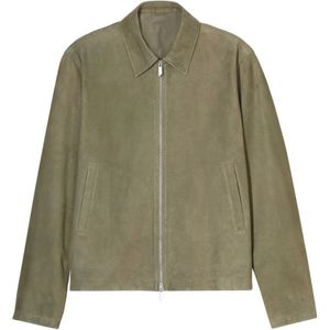 Closed, Heren, Jassen, Groen, Maat: L Suède,