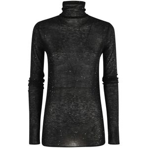 Pinko, Dames, Truien, Zwart, Maat: S Wol,