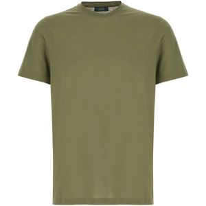 Zanone, Heren, Tops, Groen, Maat: L Katoen,