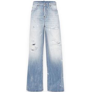 Dsquared2, Dames, Jeans, Blauw, Maat: 3XS Katoen,