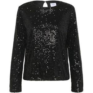 Saint Tropez, Dames, Blouses & Shirts, Zwart, Maat: M