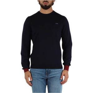 Sun68, Heren, Truien, Blauw, Maat: S Katoen,