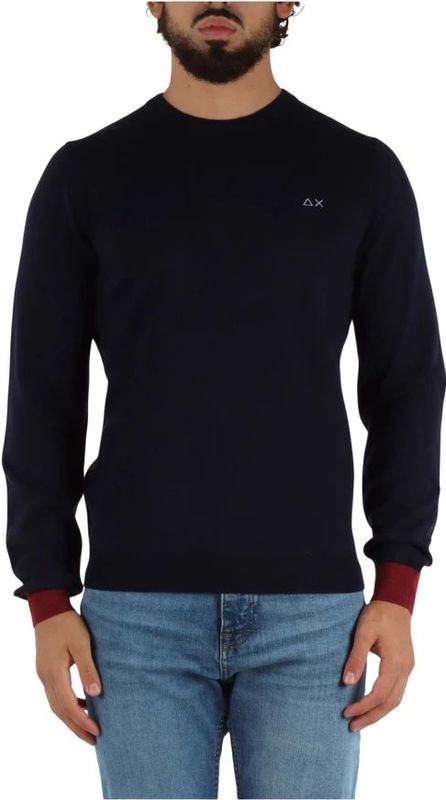 Sun68, Heren, Truien, Blauw, Maat: S Katoen,