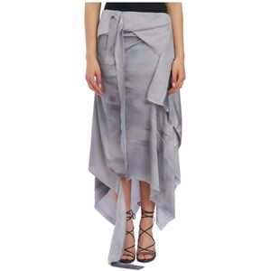 Ottolinger, Dames, Rokken, Grijs, Maat: XS Satijn,