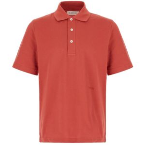 Lanvin, Heren, Tops, Rood, Maat: S Katoen,