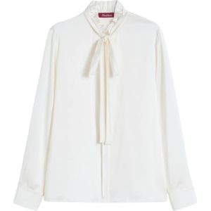 Regular fit blouse van zijdemix, model 'GILLES'