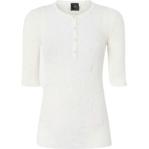 Pinko, Dames, Truien, Wit, Maat: L Katoen,