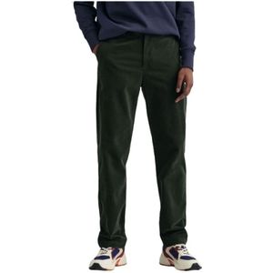 Gant, Heren, Broeken, Groen, Maat: W34 Corduroy,