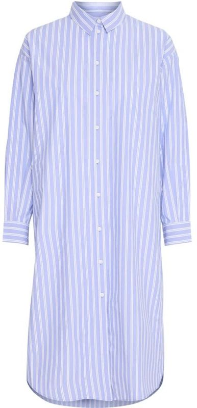 Ichi - Overhemdjurk - Wedgewood - 100% Katoen