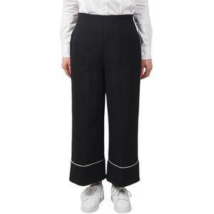 Alessia Santi, Dames, Broeken, Zwart, Maat: M
