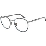 Giorgio Armani - Optical Frame - Grijs - Metalen Bril - Rond Silhouet
