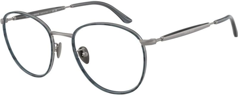 Giorgio Armani - Optical Frame - Grijs - Metalen Bril - Rond Silhouet