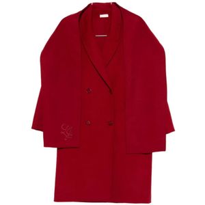 Liu Jo - Wollen Jas met Sjaal - Rood - Dames
