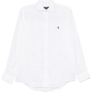 Polo Ralph Lauren, Heren, Overhemden, Wit, Maat: 2XL