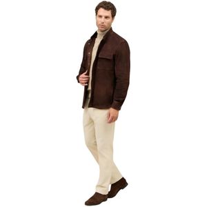 Boglioli, Heren, Jassen, Bruin, Maat: M Suède,