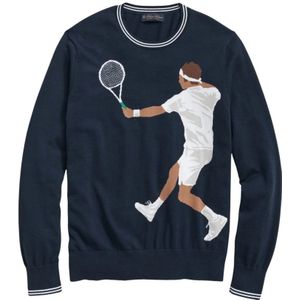 Brooks Brothers, Heren, Truien, Blauw, Maat: S Katoen,