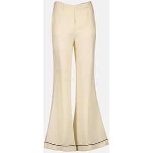 Prada, Dames, Broeken, Beige, Maat: XS Zijde,