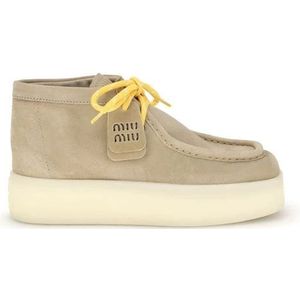 Miu Miu, Dames, Schoenen, Beige, Maat: 40 EU