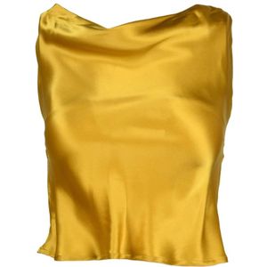 L'Autre Chose, Dames, Tops, Geel, Maat: 2XS Zijde,