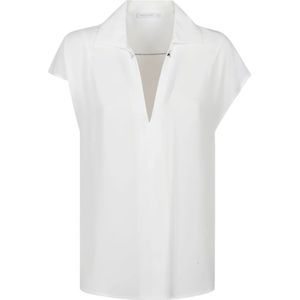 Patrizia Pepe, Dames, Blouses & Shirts, Wit, Maat: XS Viscose,
