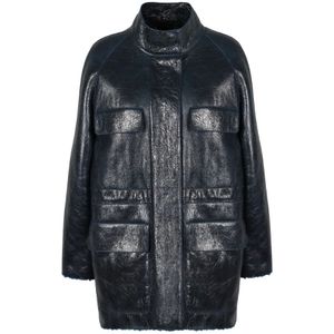 Fendi, Dames, Jassen, Blauw, Maat: S