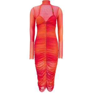 Versace Jeans Couture, Dames, Jurken, Veelkleurig, Maat: 2XS