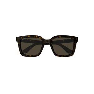 Gucci Minimal Rechthoekige Zonnebril Gg1582Sk 002 , Brown , unisex , Maat: 54 MM