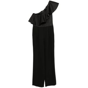 Karl Lagerfeld, Dames, Jumpsuits & Playsuits, Zwart, Maat: S Leer,