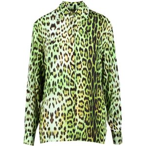 Roberto Cavalli, Dames, Blouses & Shirts, Veelkleurig, Maat: S Viscose,