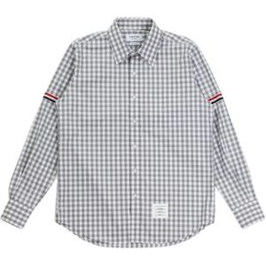 Thom Browne, Heren, Overhemden, Grijs, Maat: XL Katoen,
