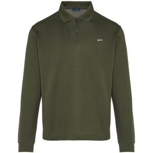 Paul & Shark, Heren, Tops, Groen, Maat: M Katoen,