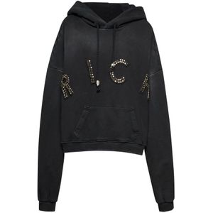 John Richmond, Dames, Sweatshirts & Hoodies, Zwart, Maat: XS Katoen,