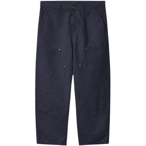 Carhartt Wip, Heren, Broeken, Blauw, Maat: S Katoen,