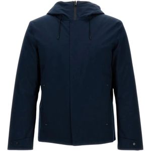 Woolrich, Heren, Jassen, Blauw, Maat: M Katoen,