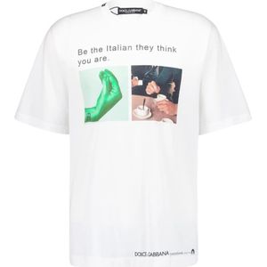 Dolce & Gabbana, Heren, Tops, Wit, Maat: L Katoen,