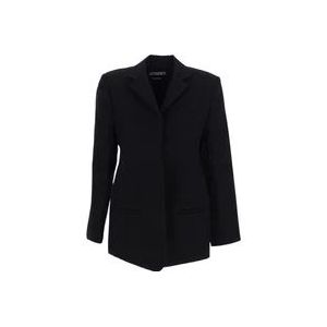 Jacquemus Caraco Blazer Jas , Black , Dames , Maat: 2XS