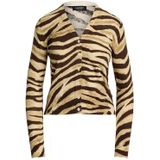 Lauren Ralph Lauren - Gebreid Vest - Crème/Zwart - Dierenprint