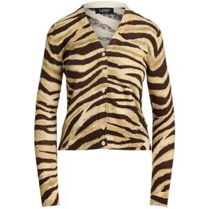 Lauren Ralph Lauren - Gebreid Vest - Crème/Zwart - Dierenprint