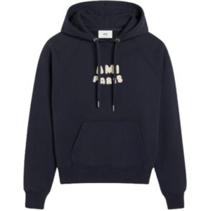 Ami Paris - Urban Comfort Box Hoodie - Blauw - Katoen