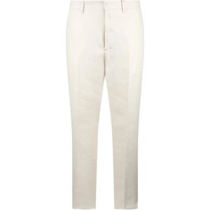 Tagliatore, Heren, Broeken, Beige, Maat: S Katoen,