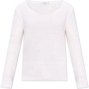 Max Mara, Dames, Truien, Wit, Maat: L Katoen,