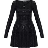 Versace Jeans Couture - Jurk - Zwart - Glinsterende Pailletten