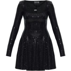 Versace Jeans Couture - Jurk - Zwart - Glinsterende Pailletten